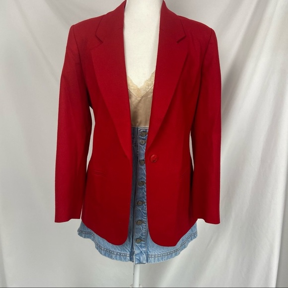 Vintage Pendleton Wool Red Blazer - Picture 3 of 10